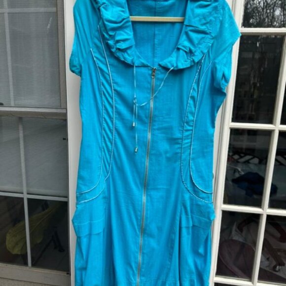 NEXX NEW YORK SCOOP NECK COTTON BLEND Dress, Size Euro 46 / US 10 (L) - Picture 3 of 6